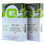 Q-Nomic Pack poupança LC-123 2 x tinteiros preto | QNB-LC123BKTP